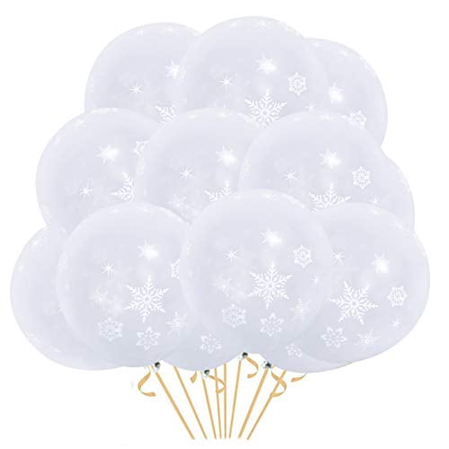 Christmas Winter Theme Party Decoration 12 Pieces Winter Christmas Snowflake Foil Balloons Shiny Foil Balloons for New Year Birthday Christmas Winter Theme Party Decoration 12 Pieces Winter Christmas Snowflake Foil Balloons Shiny Foil Balloons for New Year Birthday